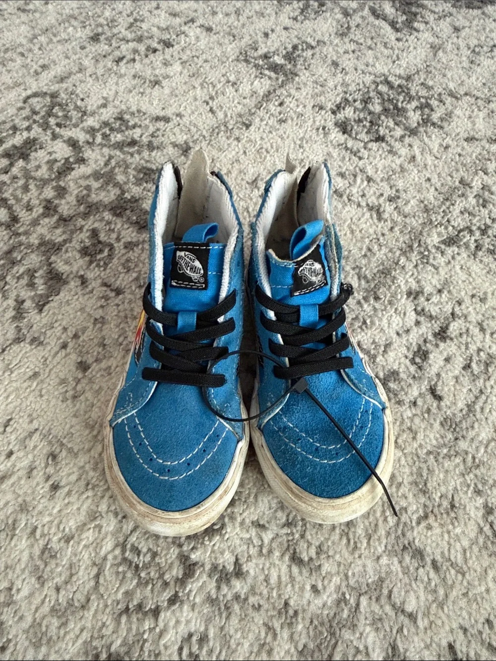 Vans Kids Blue High-Top Sneakers with Rocket Graphic